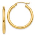 thumbnail image 1 of 14k Yellow Gold 2.5mm Tube Hoop Earrings Round, 1 of 8