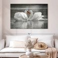 thumbnail image 2 of Elephant Stock Loving Couple Swan Wall Art - Horizontal Canvas Wall Art - Living Room Wall Decor - Animal Canvas - White And Gray Decor - 51" x 34", 2 of 8
