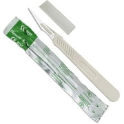 BLADE PRO (10 Pack) #11 Blade Disposable Scalpel | Carbon Steel Blade | 6" (15.2 cm) Length | Protective Cover | Gamma Sterilized | Ideal for First Aid, Educational & Crafting Use