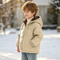 thumbnail image 5 of Abtuhar Toddler Boys Fall Winter Hooded Casual Outerwear and Jackets Solid Fleece‑lined Padded Coat with Side Pockets for 2‑9 Years, 5 of 5