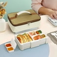 thumbnail image 1 of Lonchera de Cuatro Compartimentos con Bolsa Aislante – Impermeable, Espaciosa de 1450ML, Mantiene la Comida Fresca y Caliente, Incluye Cubiertos, Portátil para el Trabajo o la Escuela (Juego de 2), 1 of 6