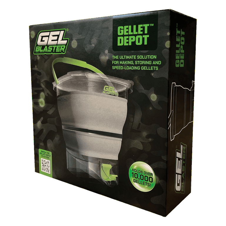 Gel Blaster Gellet Depot Collapsible Ammo Tub, Hydrates & Stores 10k+ Gellets