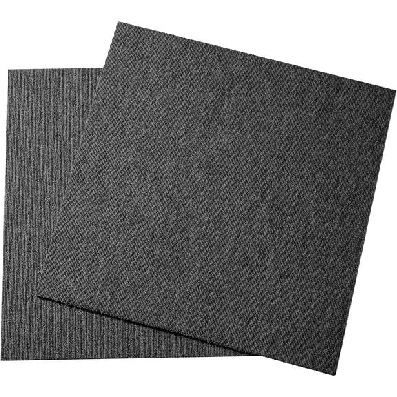 SKYSHALO Carpet Tile Floor 20pcs Squares w/Padding Attached 20"x 20"Dark Gray