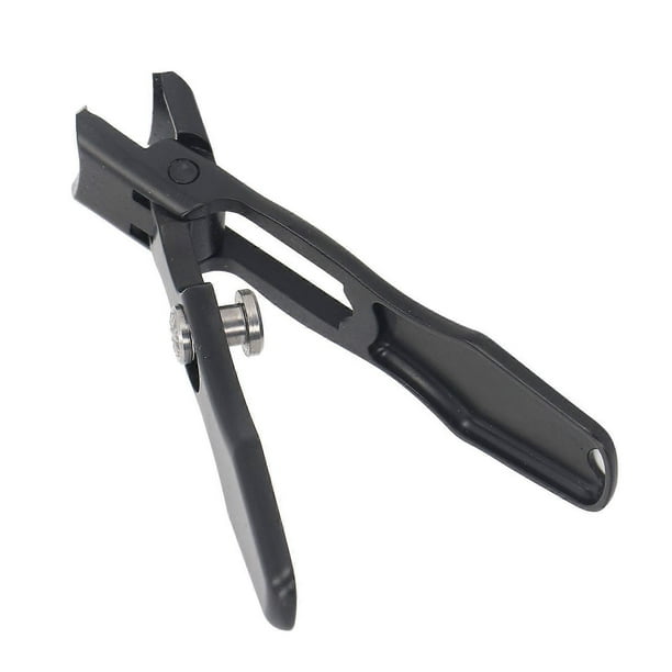 2pcs Anti Splash Nail Clipper Stainless Steel Double Edged Anti Splash Wide Jaw Fingernail Trimmer for Thick Hard Toenails Black