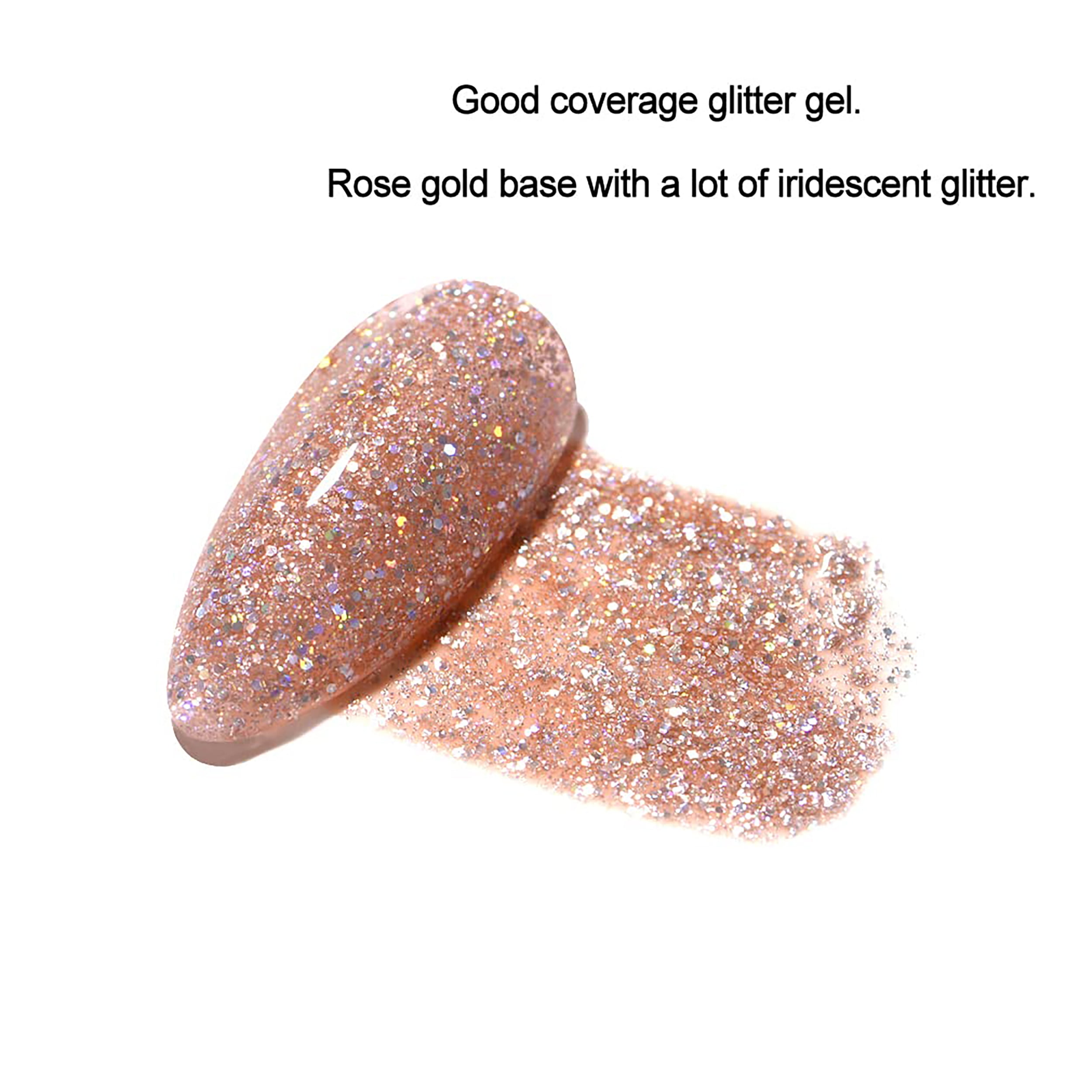15ml Pink Holographic Glitter UV Gel/ Soak- off Pinky Iridescent gutta –  MakyNailSupply