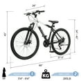 thumbnail image 2 of UBesGoo 27.5 inch Mountain Bike for Adults, 21 Speed Lightweight Aluminum Alloy Frame Mountain Bicycle, Disc Brakes, Black White, 2 of 10