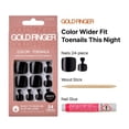 thumbnail image 4 of GoldFinger Press On Toenails Kit Wider Fit, Bold Glossy Black Color Toenail, Ready to Wear Gel & Manicure Stick, 2g Glue included, Long-Lasting Convenient & Easy to Apply, 4 of 7