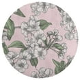 thumbnail image 2 of Pink Background Delicate Blossom Pattern Round Carpet Living Room Carpet Modern And Stylish Living Room And Bedroom Decorative Carpet Rocking Chair Mat, 2 of 7