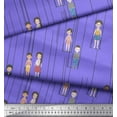 thumbnail image 2 of Soimoi Japan Crepe Satin Fabric Swing & Kids Human Figure Print Fabric by the Yard 42 Inch Wide, 2 of 3