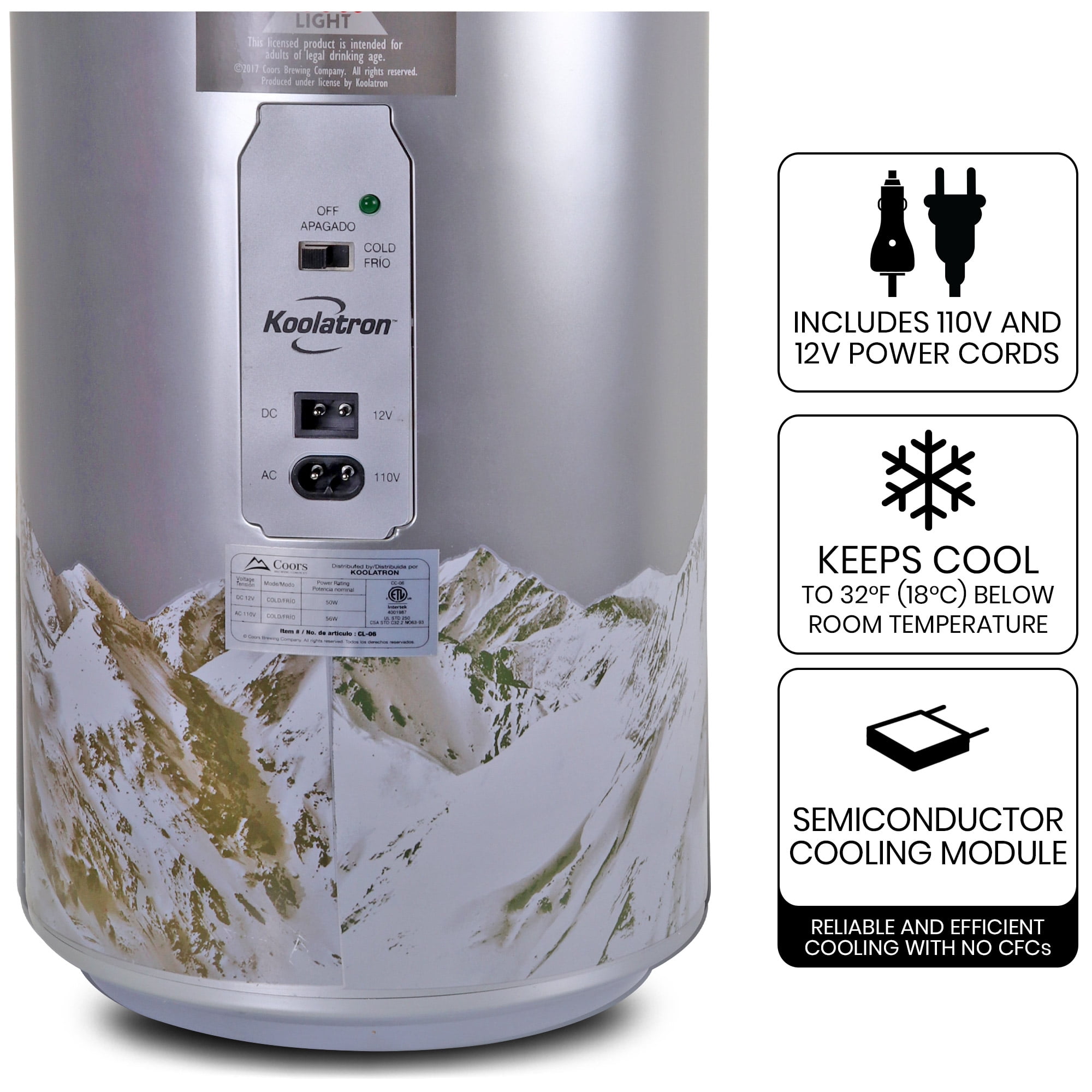 Buy Coors Light 8 Can AC/DC Personal Mini Cooler Portable Mini Fridge