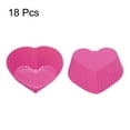 thumbnail image 4 of 18pcs Moldes de Silicona para Cupcakes, Tazas de Hornear de Silicona de 2.75 Pulgadas, Molde para Muffins Antiadherente, Corazón Rojo Rosa, 4 of 6