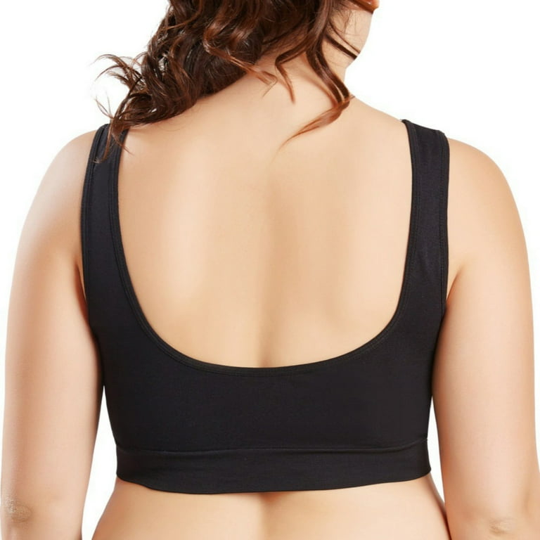 Baywell 2 Packs Racerback Sports Bras for Women - Padded Seamless