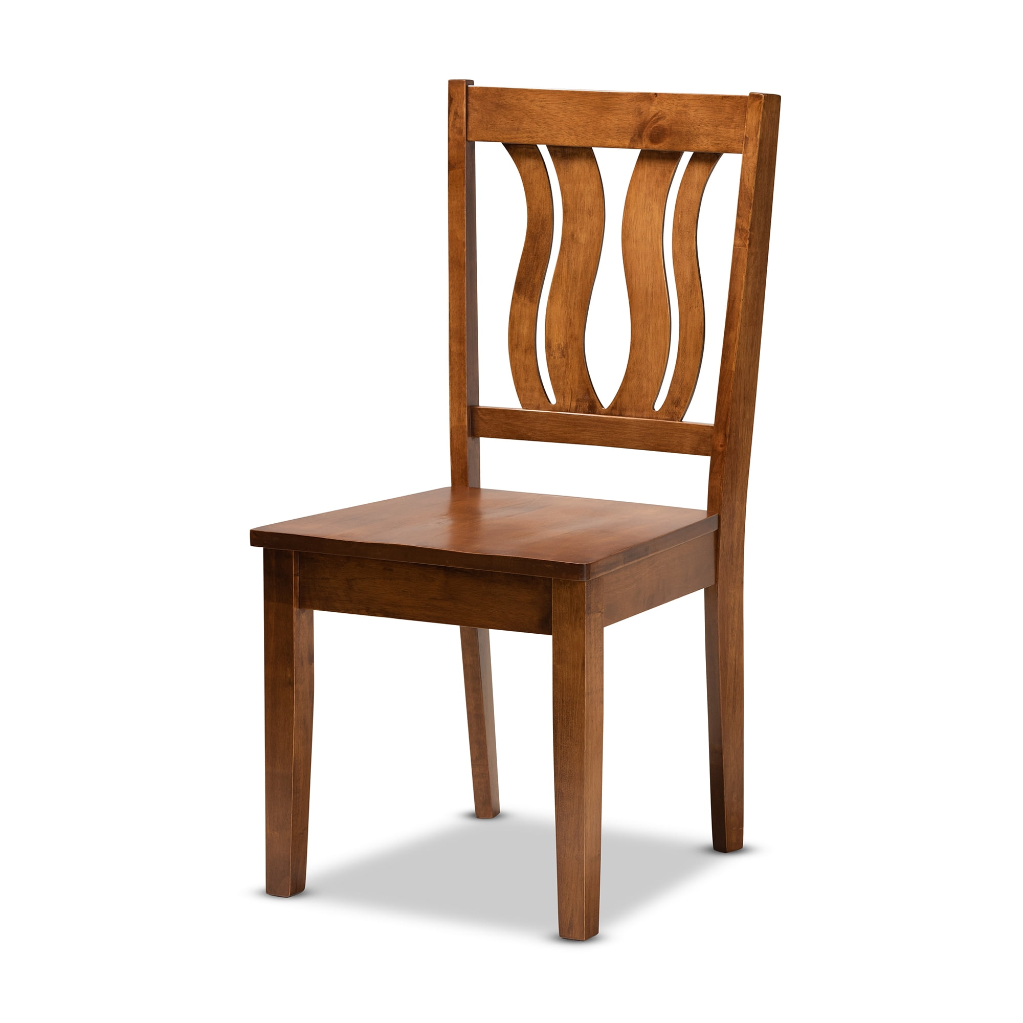Baxton Studio Mare Modern Dining Set, 5-Piece, Walnut Brown