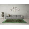 thumbnail image 3 of Ahgly Company Indoor Rectangle Abstract Turquoise Blue Modern Area Rugs, 2' x 5', 3 of 4