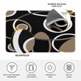 thumbnail image 3 of Black Brown Door Mat Indoor Outdoor, White Circle Modern Minimalist Geometric Non Slip Welcome Mat with Rubber Backing, Absorbent Fabric Front Door Mats Entryway Rug for Home Patio Entrance 20"x31.5", 3 of 9