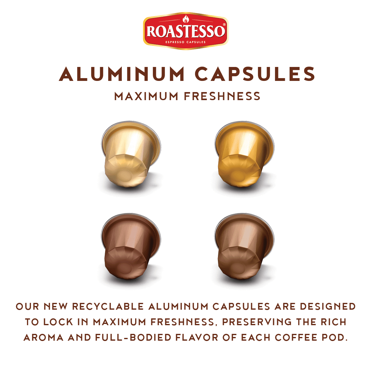 Roastesso Coffee Natural Variety Pack Flavored Nespresso Capsules Compatible OriginalLine Espresso Pods, Intensity 7 (40 Count)