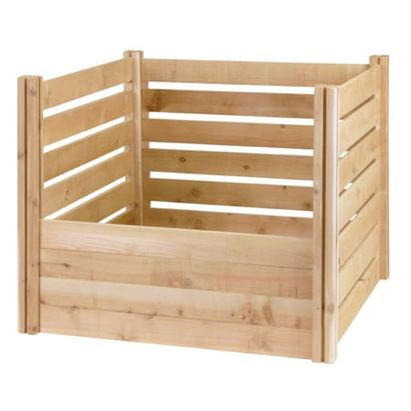 Cedarwood Fence - Greenes Fence Cedar Wood Composter Bin - 41 Cubic Feet