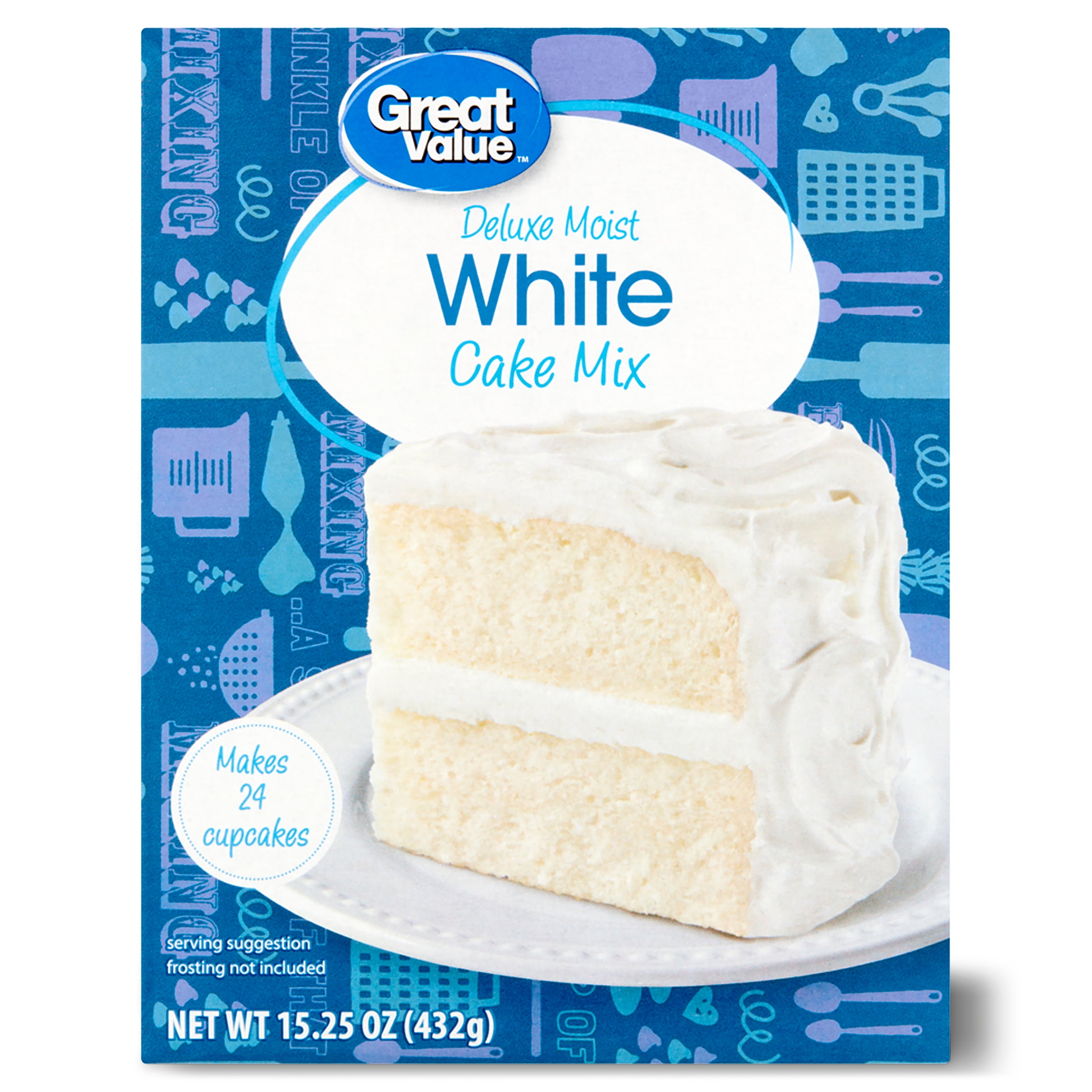 Great Value Deluxe Moist White Cake Mix, 15.25 oz