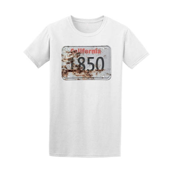 Vintage California Old Car Plate Tee Men's -Image by Shutterstock