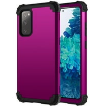 Dteck Case for Samsung Galaxy S20 FE (6.5-inch),Shockproof Rubber 3-Layer Protection Hybrid Hard Back Armor Galaxy S20 Fan Edition 5G Case Cover without Screen Protector,Purple