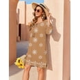 thumbnail image 6 of Zeagoo Vocation Women Casual Summer Dress Boho V Neck Long Sleeve Short Babydoll Floral Print Flowy Beach Dresses, 6 of 6
