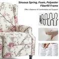 thumbnail image 4 of DREAMSIDEA Push Back Recliner Chair Set of 2 Living Room, Wingback Reclining Sofa Chair, Fabric Floral Recliner Reading Chair with Footrest for Living Room/Office/Apartment, Floral, 4 of 5