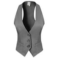 thumbnail image 3 of MixMatchy Women's Economy Dressy 3 Button Versatile Racerback Tuxedo Suit Vest Waistcoat, 3 of 5