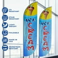 thumbnail image 5 of Ice Creame Feather Flag(11.5feetX2.5feet) by DreamController | Outdoor Business Advertising Tall Flag | Weather-Resistant Knitted Swooper Flag | Made in USA | HD Print (Flag Only), 5 of 6