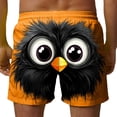 thumbnail image 5 of Purcolt Mens Swim Trunks Y2K Funny Cartoon Expression Face Print Beach Shorts Casual Boarding Short with Pockets, 5 of 6