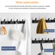 thumbnail image 5 of Gancho De Pared De Aluminio Espacial Colgador De Sombrero Y Toalla Montado En La Pared Gancho De Abrigo Simple Sin Perforaciones Para La Entrada Del Dormitorio De La Sala De Estar Vogacara HA015608-00, 5 of 7