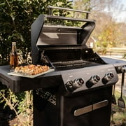 Monument Grills Mesa 3-Burner Black Propane Gas Grill with Clear View Lid and LED Controls