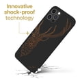 thumbnail image 3 of Case Yard Wooden Case for iPhone-12/12-Pro Soft TPU Silicone cover Slim Fit Shockproof Wood Protective Phone Cover for Girls Boys Men and Women Supports Wireless Charging Deer Design, 3 of 7