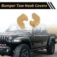 thumbnail image 3 of Unique Bargains Car Bumper Tow Hook Covers for Jeep Wrangler JK JL Gladiator TJ 2007-2023 Tow Cover Cap Rubber Beige 2pcs, 3 of 6