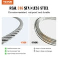 thumbnail image 2 of VEVOR T316 Stainless Steel Cable 1/8" 7x7 Steel Wire Rope 1000 ft Cable Railing, 2 of 9