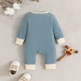 thumbnail image 7 of Otqutp 0-18 Months Baby Boys Girls Long Sleeve Winter Cute Fashion Prints Jumpsuit Romper Footed Pajamas Warm Spring Outfit Clothes(Blue-2,12-18 Months), 7 of 7