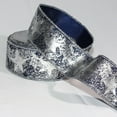 thumbnail image 2 of Navy Blue and Silver Star Wired Craft Ribbon 2" x 40 Yards, 2 of 2