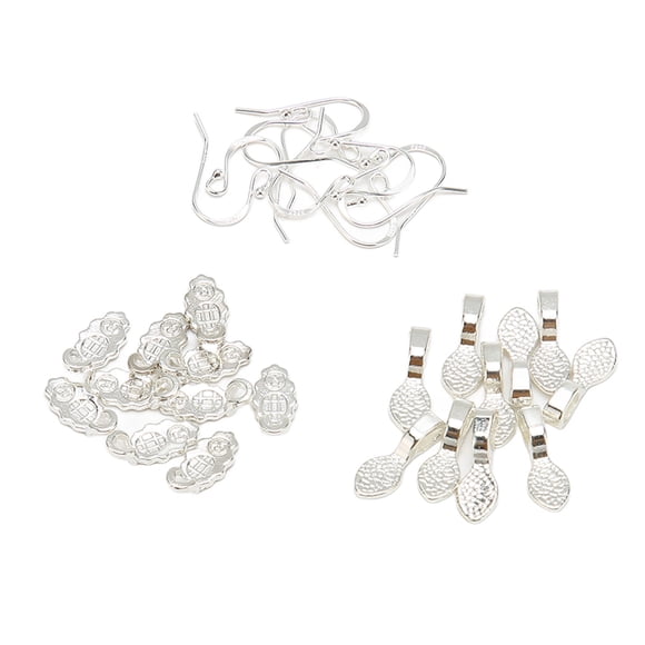 Colgante De Pendiente, Juego De Colgante De Ganchos De Pendiente De Plata Exquisita Portátil De 30 Piezas Para Joyería