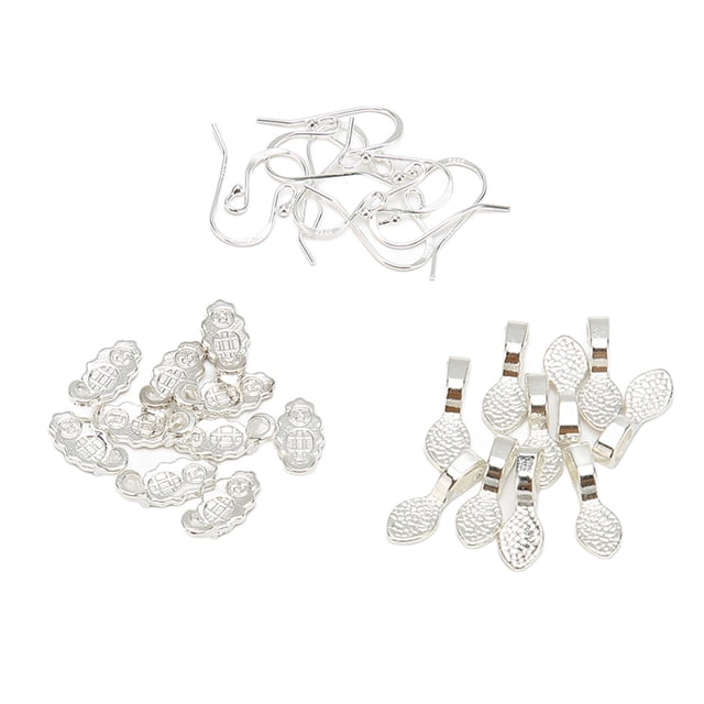 Colgante De Pendiente, Juego De Colgante De Ganchos De Pendiente De Plata Exquisita Portátil De 30 Piezas Para Joyería