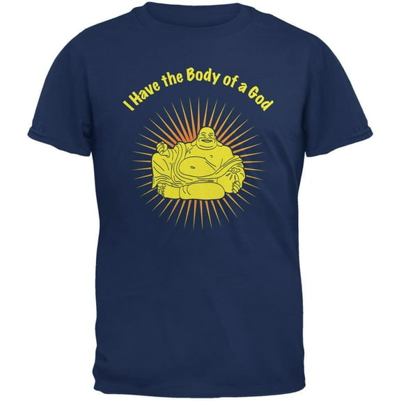 Body of a God Buddha Metro Blue Adult T-Shirt - X-Large