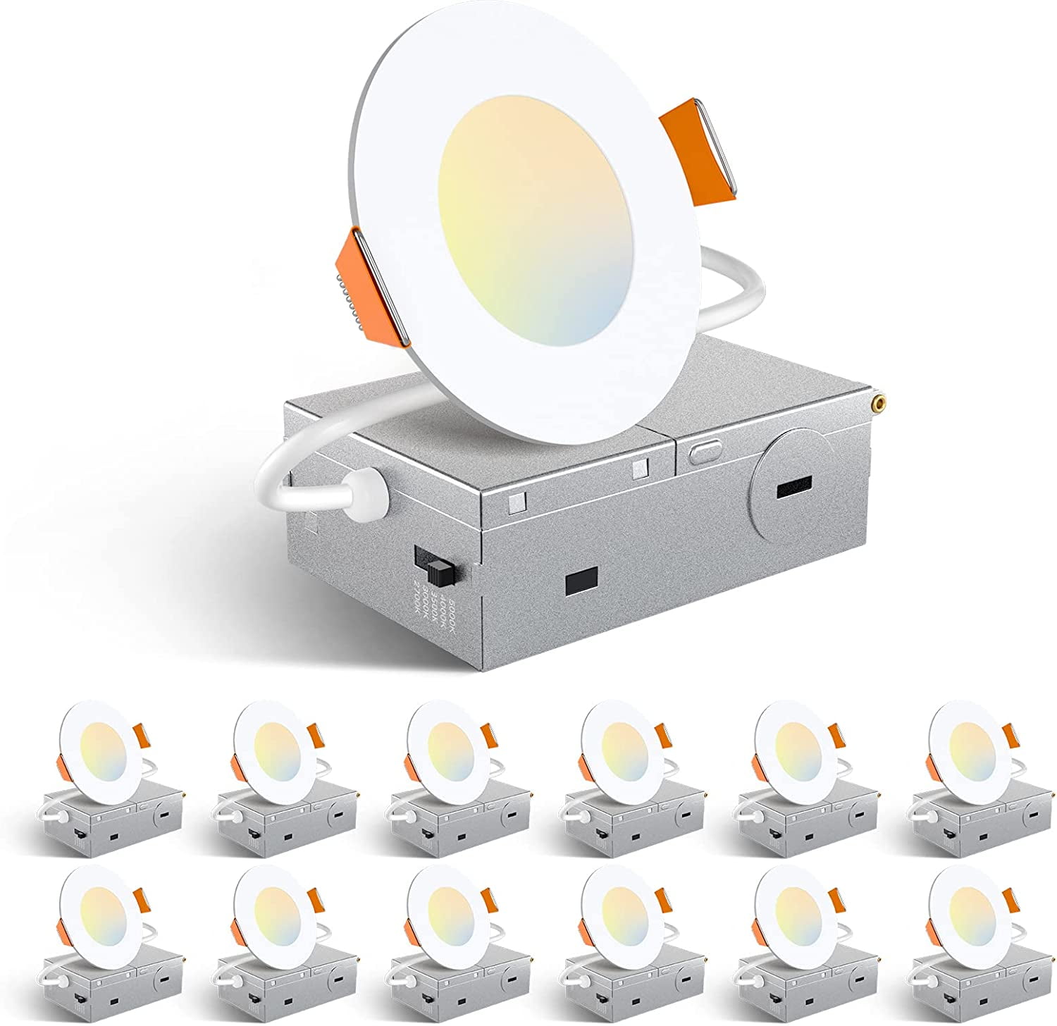 Ensenior 24 Pack 6 Inch LED Recessed Ceiling Light With Night Light - View #9