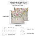 thumbnail image 3 of Waterproof Throw Pillow Covers Set of 2, 16x16 Inch Flowers Leaves Decorative Pillowcases Outdoor Pillow Slip Cushion Covers Set for Couch Tent Farmhouse Spring Botanical Plants, 3 of 7