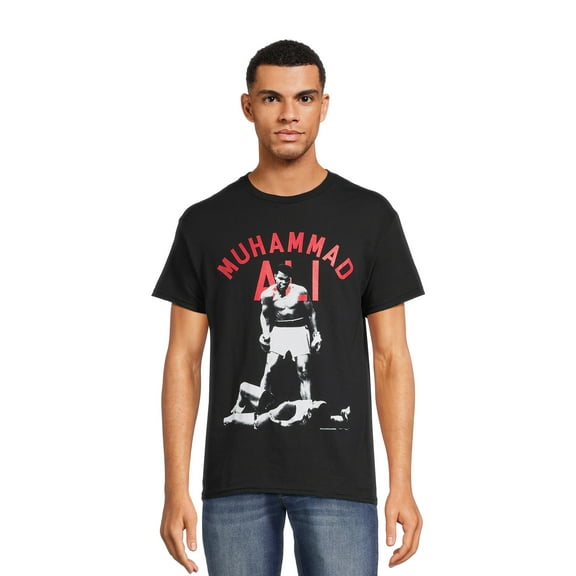 Muhammad Ali Men’s Oversize Print Graphic Tee with Short Sleeves, Sizes S-3XL