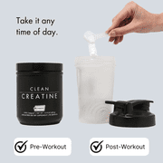 CLEAN Creatine - 100% Creapure® Creatine Monohydrate Powder for Muscle Growth | 450 Grams - 90 Servings | Unflavored | Vegan, Keto, Gluten-Free, and Easy to Mix