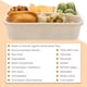 thumbnail image 4 of Lonchera Bento TOUWMX, paquete de 4 recipientes para aperitivos con 4 compartimentos, 4 of 8