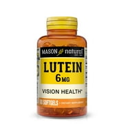 Mason Natural Lutein 6 mg with Vitamin E - Healthy Vision and Eye Function, Supports Eye Health, 60 Softgels