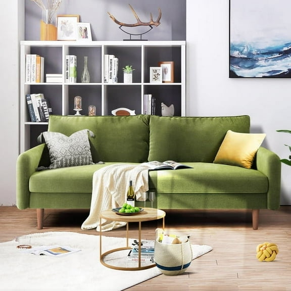 72" Soft Velvet Round Arm Apartment Loveseat – Cozy, Skin-Friendly & Modern for Living Rooms, Bedrooms & More