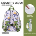 thumbnail image 5 of LightPurple Cartoon Dinosaurs Eggs Pattern Backpack for School,Cute School Bag,Schoolbag with Adjustable Shoulder Straps & Padded Back,15.25"x11.5"x5.25", 5 of 5