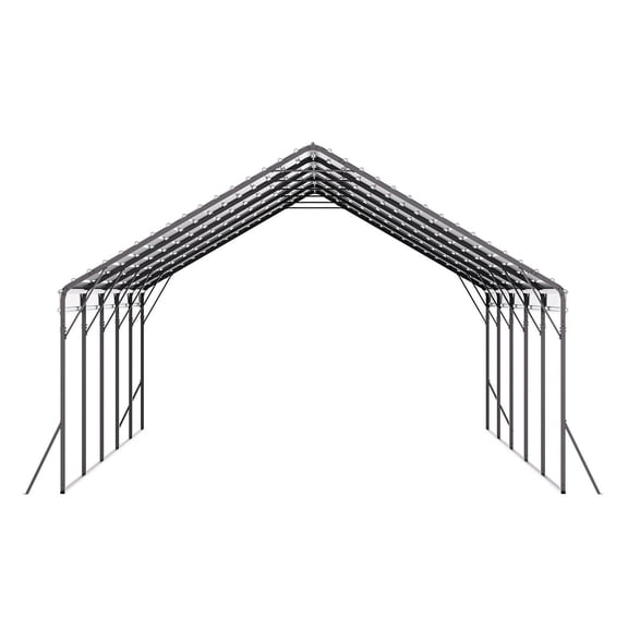 Heavy Duty Carport 20x24 ft, Metal Car Shelter with Sidewalls, Outdoor Car Garage for Trucks, Boats & RVs