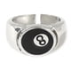 thumbnail image 1 of 8 Ball Pool Ball Ring,Adjustable Number Black 8 Eight Pool Billiard Ring, for Pool Lovers, Billiards Men'S Ring, 1 of 5