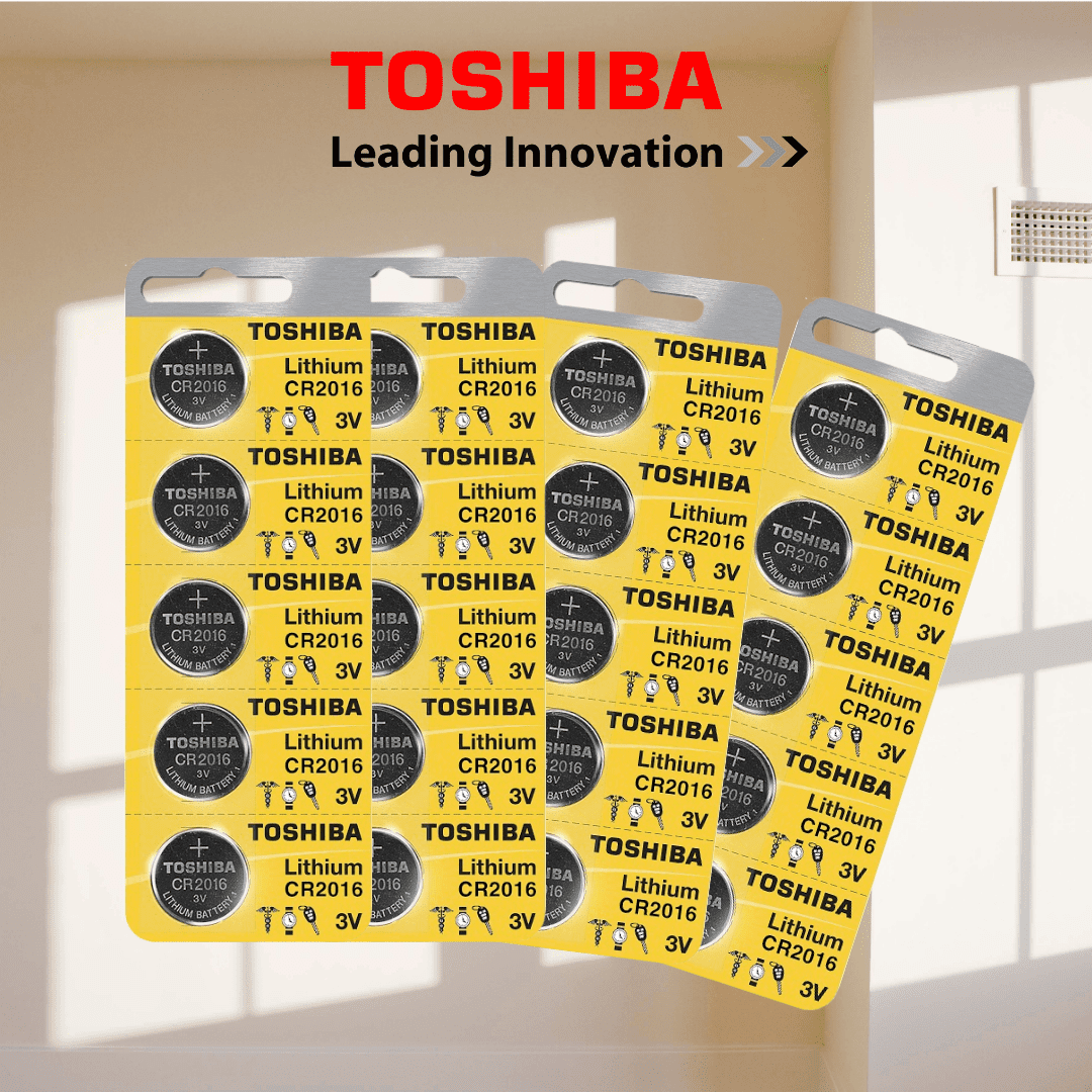 Toshiba CR2016 3 Volt Lithium Coin Battery (10 Batteries) 